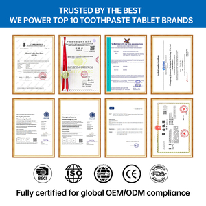 Oem ODM nhà máy thuần chay tự nhiên làm trắng milwak kem đánh răng máy tính bảng fluoride-miễn phí cho răng nhạy cảm - Product Image 5