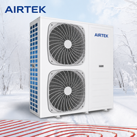 Chauffe-eau solaire monobloc DC Inverter AIRTEK haute température -30°C 10-16KW R290 en acier inoxydable pour hôtel extérieur