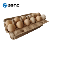 Boîte d'emballage pour œufs de poule personnalisable en carton de pulpe biodégradable, recyclable et écologique, pour 10, 12 ou 15 œufs