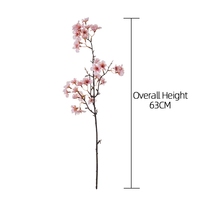 MW25343 Fleurs en fausse fleur pour la maison Vase de table de mariage Décor Fleur artificielle Branche de poire Pêche Cerisier Fleurs de prunier