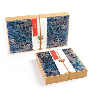 Bamboo Pu'er Tea <b>Cake</b> Packaging <b>Box</b> 357g <b>Gift</b> <b>Box</b> Handmade Customizable Rectangle Shape For Tea Storage - Product Image 1