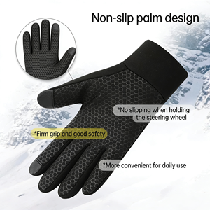 Custom Winter <strong>Waterproof</strong> Black Print Warm Thermal Touch Screen Sports Children <strong>Kids</strong> Riding Running <strong>Gloves</strong> - Product Image 4