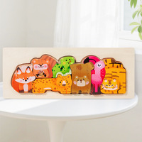Puzzle 3D en bois pour enfants, animaux, jeu de construction parent-enfant, jouet éducatif en bois pour bébés, aides pédagogiques précoces