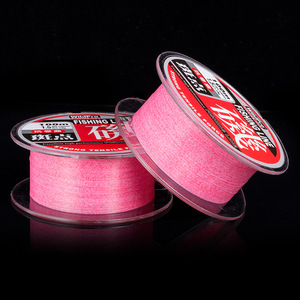 Ligne de pêche Wildpro 100m en nylon rose haute résistance pour la pêche en mer et sur les rochers, motif à pois - Product Image 5