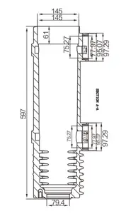 24kv VS1 Vinterrupter Bushing อีพ็อกซี่เรซิ่นฉนวนไฟฟ้าแรงสูงโพสต์ฉนวน