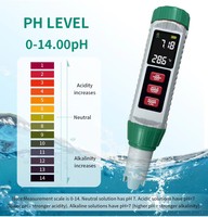 Nouveau design, moniteur de qualité de l'eau portable 5 en 1 PH/EC/TDS/SALT/TEMP, sonde remplaçable pour piscine
