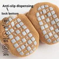 Chaussettes pour bébé nouveau-né, en coton élasthanne/polyester, automne-hiver, doublées de polaire, épaisses, en tissu éponge, chaudes, à bouche large