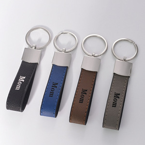 Llaveros de cuero y metal personalizados Meiu con logotipo grabado para coche, regalo personal - Product Image 3