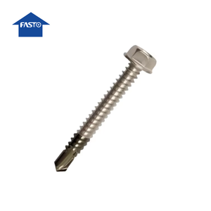 Viti bimetalliche ad alte prestazioni SS316 + SS420 SS304 + sss420 in acciaio inox bimetallico viti SDS con rondella EPDM vulcanizzata - Product Image 1