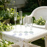 Porte-bougie en verre à tête unique, pour hôtels, mariages, événements, guide routier, décoration de table