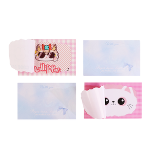Customized Cartoon-Style Tear-and-Pull Small Cards Plastic Paper Handicrafts for Gift-Giving Minimum Order Quantity