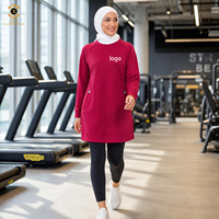 Abaya de sport intégrée Zaynab pour femme, en tissu extensible quatre directions, doux, pour l'entraînement en extérieur, vêtements de sport musulmans