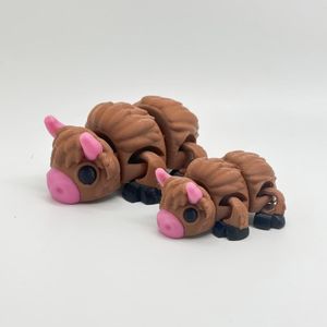 Mini figurines de vache en plastique, mignonnes, à collectionner, échelle 1/12, figurines d'animaux Kawaii, cadeau pour adolescents - Product Image 1