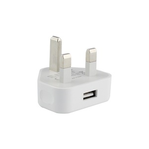 Chargeur de téléphone portable standard britannique 5V1A 10W, adaptateur USB, option portable de voyage, blanc - Product Image 1