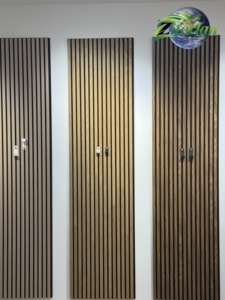 Pannello Acustico <span class=keywords><strong>in</strong></span> <span class=keywords><strong>Legno</strong></span> 3D di Alta Qualità per Decorazione d'Interni, Pannello Fonoassorbente <span class=keywords><strong>in</strong></span> Poliestere per <span class=keywords><strong>Pareti</strong></span> - Product Image 5