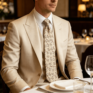 Conjunto de Corbata y Pañuelo de Boda para Hombre con Estampado Floral, Transpirable y Duradero, Accesorios de Moda - Product Image 3