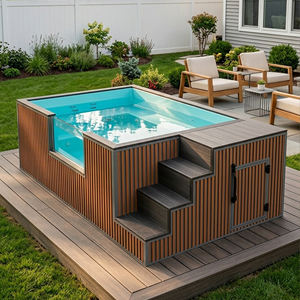 Piscina Portátil Multifuncional de Fibra de Vidrio para Nadar y Spa, Instalación Rápida, Piscina Contenedor Infinita - Product Image 5