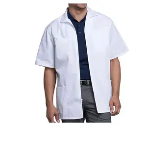 Doktor White Coat Medical Scrub Krankenhaus uniform Labor Baumwoll mantel für Krankenhaus arzt Krankens ch wester Uniform