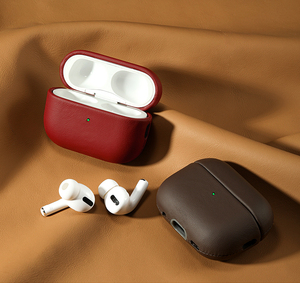 Funda de Cuero Nappa de Primera Calidad OEM, Ecológica y Antiarrugas para Auriculares Airpods 1/2/3 Pro 2.ª Generación - Product Image 2