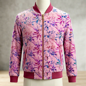 Wholesale Velvet Printed Fabric Foil Design Clothing Manufacturers Fashion Brands Garment Production Custom - Product Image 1