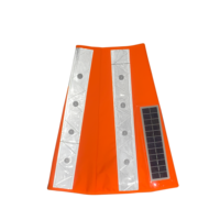 Cône de signalisation routière en PVC de 36 pouces (90 cm) et 5,5 kg avec base en caoutchouc noir