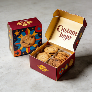 Boîte d'emballage de livraison, grande capacité, refermable, emballage robuste, 8x16x3, conception personnalisée, logo, boîte à biscuits émiettés - Product Image 1