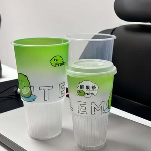 Vaso Desechable de Plástico Transparente con Logotipo Personalizado para Café, Jugo y Té con Leche - Vaso para Bebidas Frías de 20 oz con Tapa - Product Image 1
