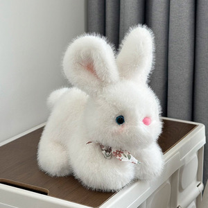Peluche Lapin de Pâques Réaliste en Tissu Vison Classique, Douce et Idéale pour Cadeaux Promotionnels – Vente Flash - Product Image 4