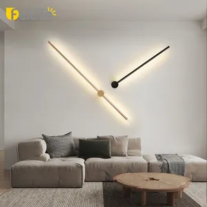 Estilo nórdico hogar decorativo sala de estar dormitorio iluminación aluminio moderno 12W 16w 20W 24W 28W lámparas de pared Led largas