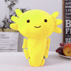 Peluche de Axolotl <span class=keywords><strong>Mexicano</strong></span> Bordado, Suave, Kawaii, de Algodón Orgánico y Algodón PP - Product Image 1