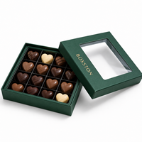 Boîte d'emballage haut de gamme pour desserts au chocolat avec séparateur personnalisé, 4, 6, 8, 9, 12 compartiments, couvercle et base pour truffes, boîte en carton rigide