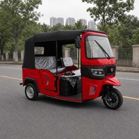 Tricycle électrique à cadre en acier, petit modèle Keke, 3 roues, 4 passagers, Bajaj Trade Advanced, batterie électrique, Rickshaw Tuk Tuk Taxi