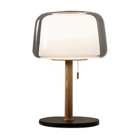 Lampe de bureau moderne et populaire, lampe de table décorative d'ambiance, abat-jour en verre transparent, lampe de chevet minimaliste nordique, lampe de table