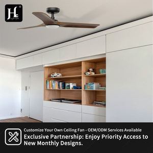 Ventilador de Techo LED de 3 Aspas de Estilo Europeo Moderno, Motor de CC, Sellado de Madera, Control Remoto, Cuerpo de Metal de Cobre, Decoración para el Hogar y el Baño - Product Image 6