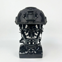 Casque tactique noir FAST SF réglable avec suspension BOA, équipement de protection pour l'entraînement de sécurité
