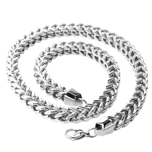6/8/10MM catena da uomo personalizzata all'ingrosso colore argento uomini ragazzi in acciaio inox catena <span class=keywords><strong>Franco</strong></span> <span class=keywords><strong>gioielli</strong></span> collana - Product Image 5