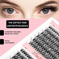 Bulu Mata Cluster Grosir Tersegmentasi DIY Ekstensi Bulu Mata Faux Mink Matte Natural Wispy Lashes