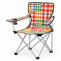 Chaise de jardin pliable robuste avec accoudoirs, porte-gobelet et motif logo personnalisé pour pique-niques et rassemblements – Vente en gros