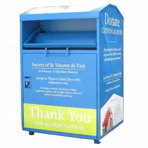 防水大捐款箱6英尺高大捐款箱出售定制彩色衣服回收箱