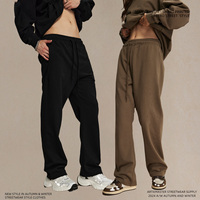 Pantalon de jogging droit 430g, coupe oversize, style streetwear, pour homme, en coton, grande taille, poids lourd