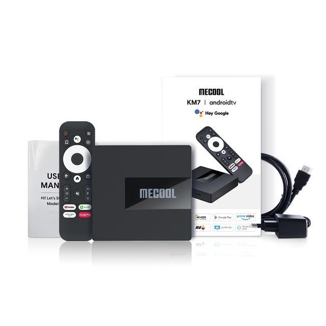 Mecool KM7 Certified TV Box Amlogic S905Y4 Android 11 ATV 2GB16GB/4GB 64GB DDR4 WiFi BT You Tube 4K TVBOX