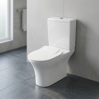 Nueva llegada diseño moderno precio económico Wc artículos sanitarios ahorro de agua Closestool baño dos piezas WC asiento de inodoro de cerámica
