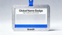Badge nominatif métallique personnalisé avec aimant, étiquette nominative gravée sur mesure avec attache sécurisée pour le personnel, badge d'identification d'employé en gros