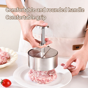 Prensa para Hamburguesas de Acero Inoxidable de Grado Alimenticio, Molde Desmontable con Resorte para Hacer Hamburguesas, Empanadillas y para la Cocina - Product Image 1