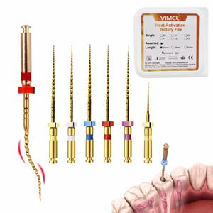 File Endo gigi Diaktifkan panas emas NITI fleksibel harga pabrik file gigi file saluran akar putar alat kedokteran gigi - Product Image 1