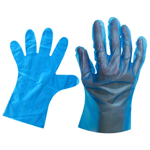 OKU Guantes desechables de plástico azul TPE Guantes de mano baratos Guantes de grado alimenticio sin polvo - Product Image 3