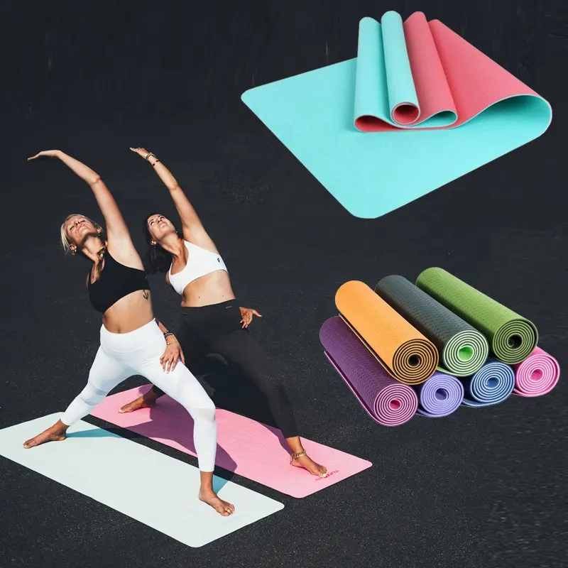 Ökologisch-freundliche individuelle hochdicht anti-rutsch-PVC-Yoga-Matte Großhandel individuell bedruckte einzigartige leichtgewicht-PVC-Fitnesstudio-Yoga-Matte