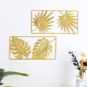 Modern Metal <b>Leaf</b> Wall Decoration Iron Palm <b>Leaf</b> with Frame Hanging <b>Art</b> Crafts Wall Decor for Home Living Room Bedroom - Product Image 3