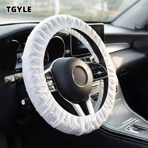 Housse de <span class=keywords><strong>volant</strong></span> de voiture jetable en plastique transparent blanc LDPE bon marché - Product Image 2