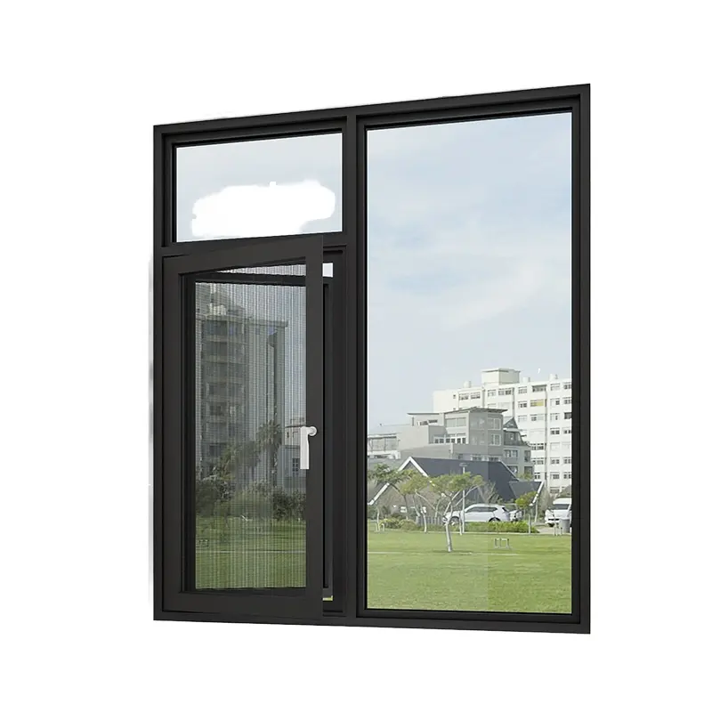 High Quality Double Glazed Aluminum Casement Windows Modern Design Swing Open Style Featuring Thermal Break Steel Wooden Supply